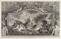 KG 12837
<br/>
Quos Ego, Neptunus weerstaat de wind van Eolus.
<br/>
<em>Picart, Bernard (1673-1733)</em>